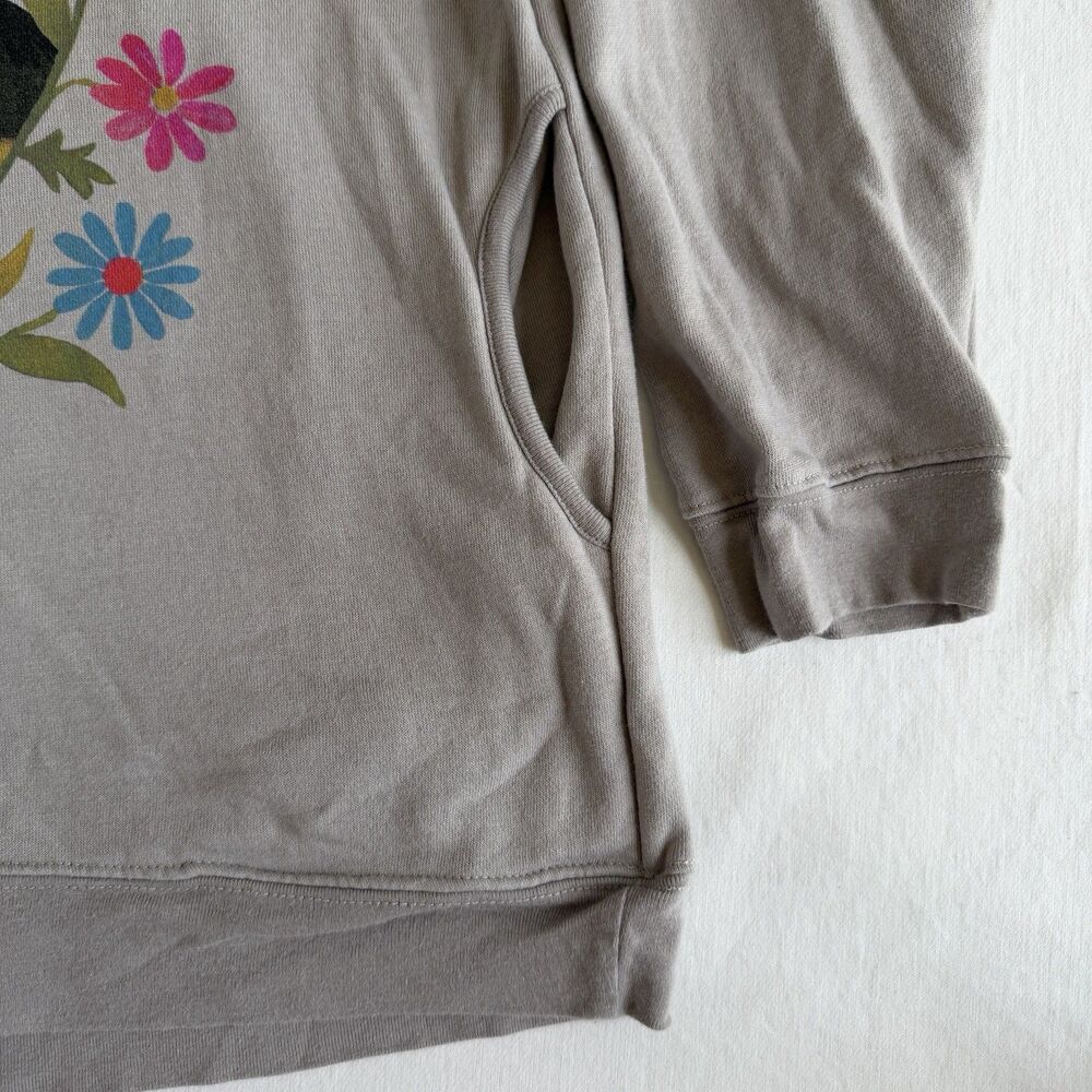 Natural Life Lets Move To The Mountains Fleece Pockets Sweatshirt M Oversized - Picture 4 of 6